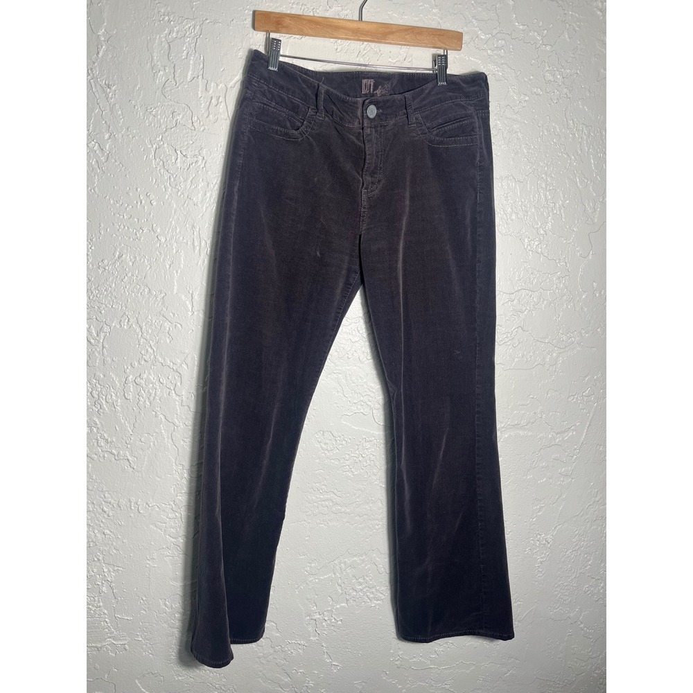 KUT From The Kloth Karen Corduroy Pants Womens 14‎ Smoky Plum Bootcut Stretch